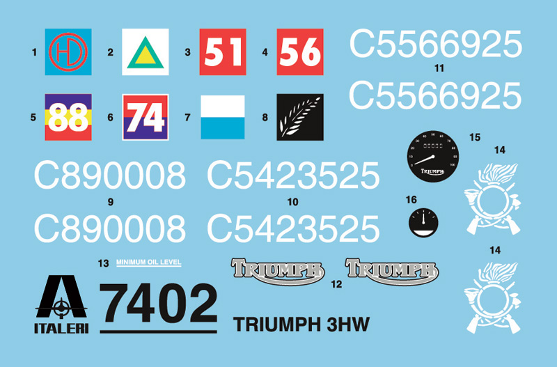 Italeri 1:9 Triumph 3HW IT7402 - Afbeelding 6
