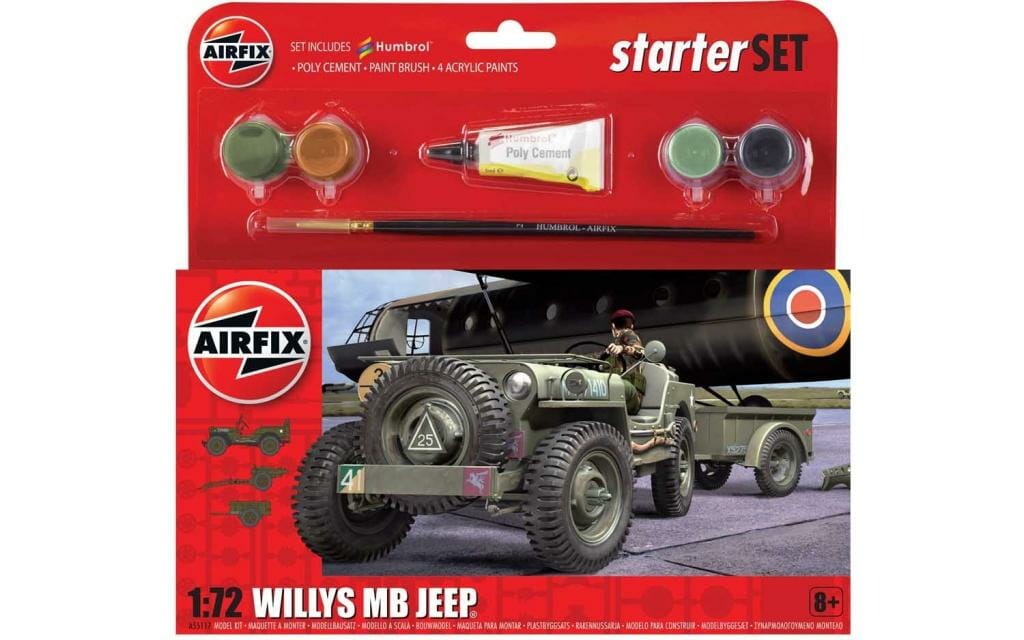 Airfix 1:72 Starter Set Willys MB Jeep AF55117A