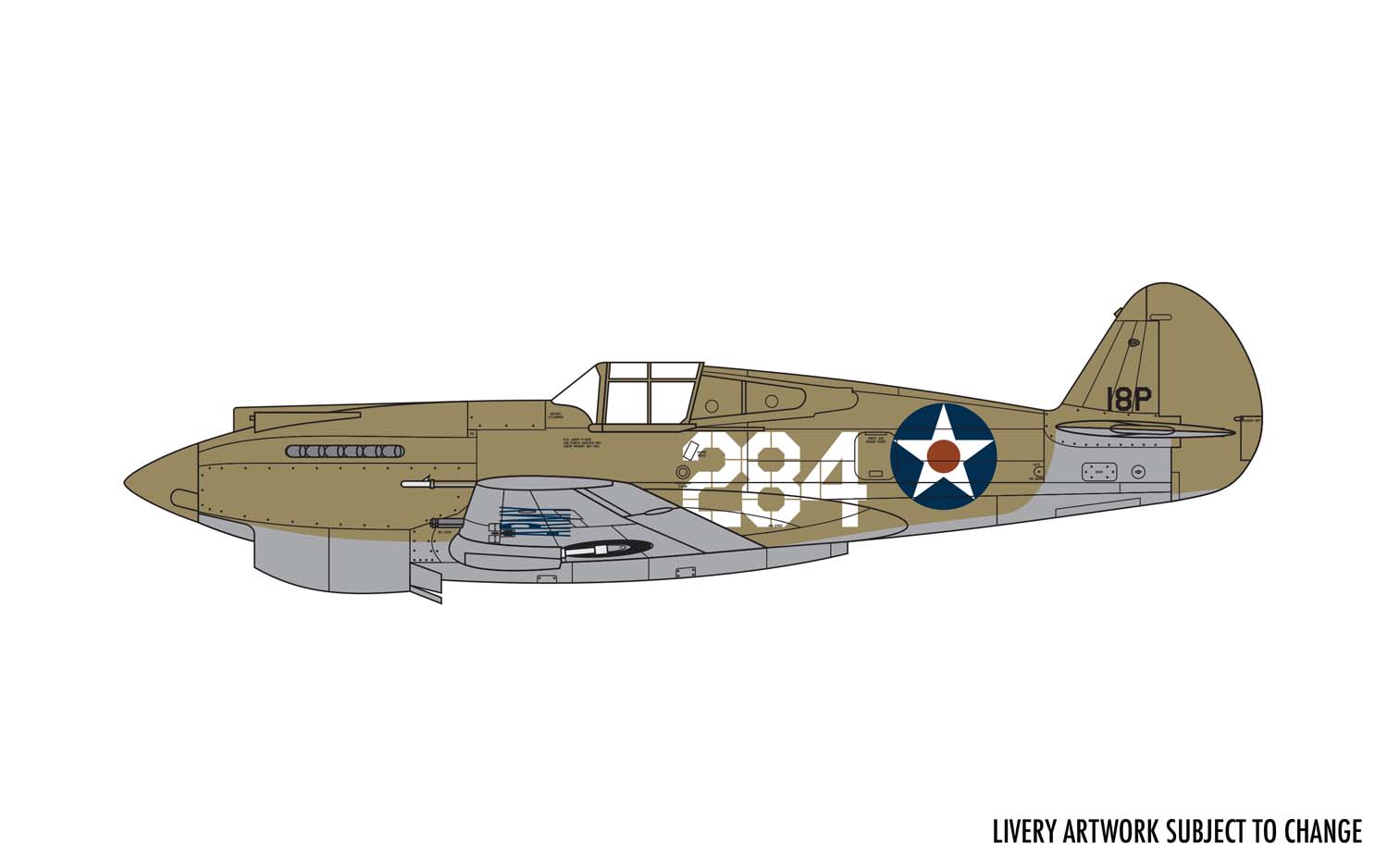 Airfix 1:72 Curtiss P-40B Warhawk AF01003B - Afbeelding 2