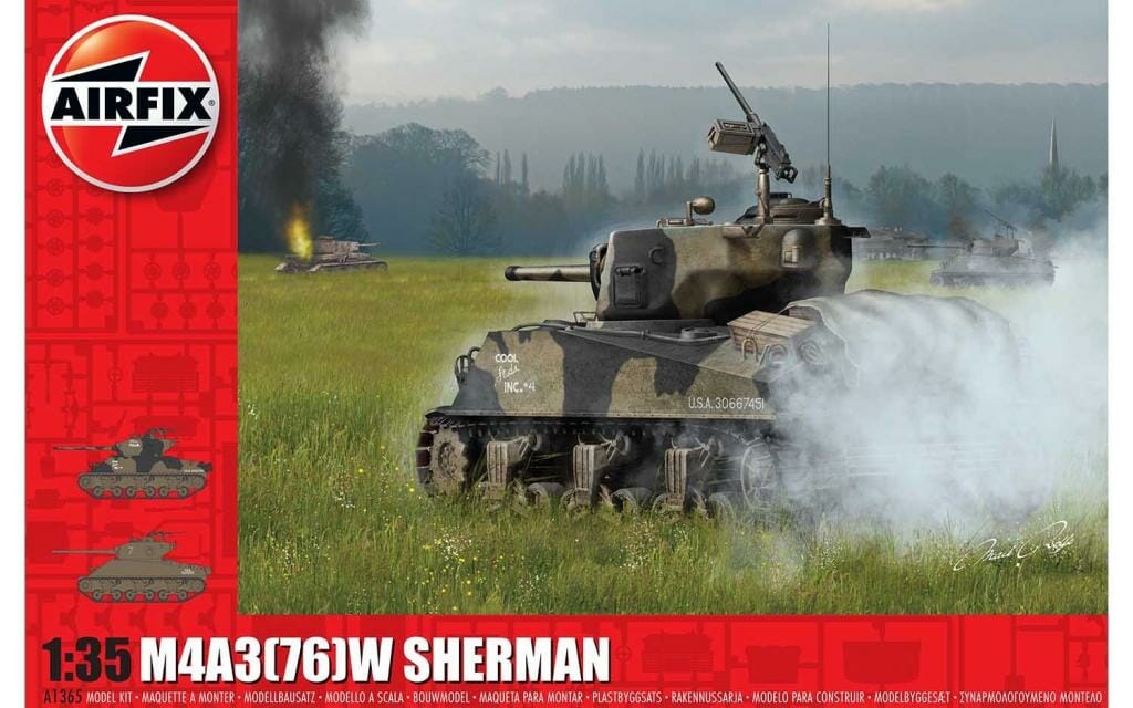 Airfix 1:35 M4A3 (76 ) W Sherman Battle of the Bulge AF1365