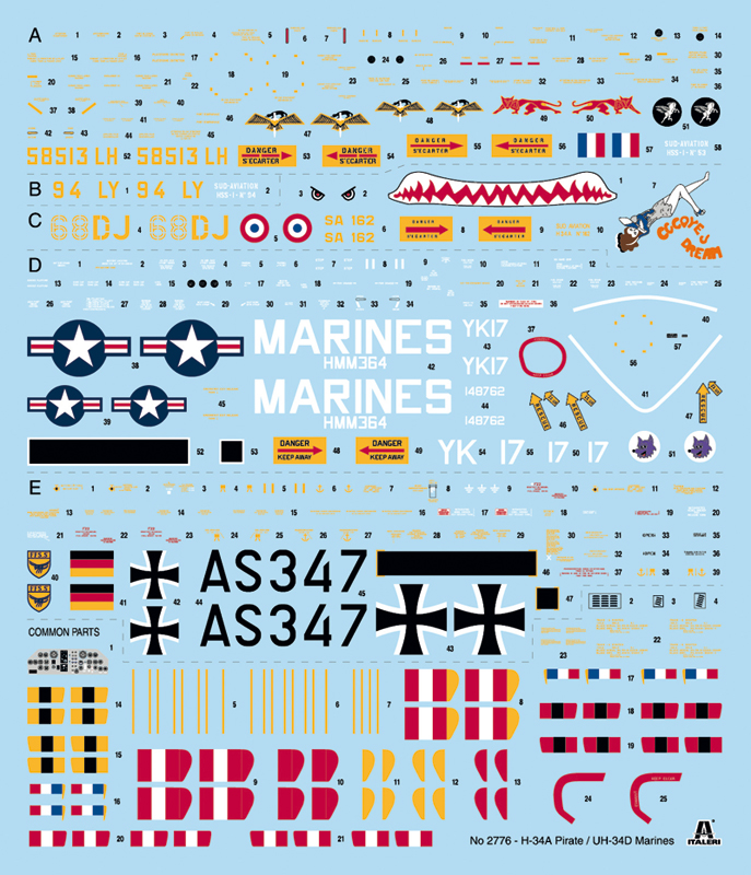 Italeri 1:48 H-34A Pirate / UH-34D U.S. Marines IT2776 - Afbeelding 7