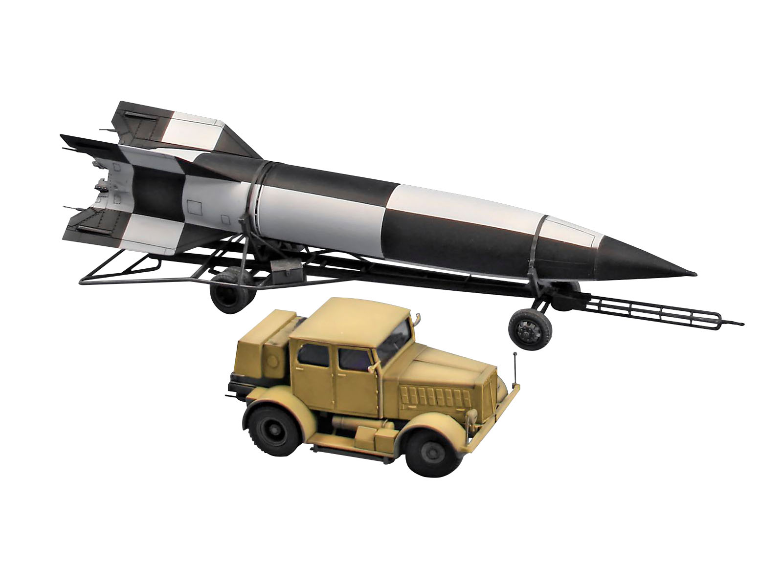 Revell 1:72 SS-100 Gigant whit Transporter + V2 RE03310 - Afbeelding 3