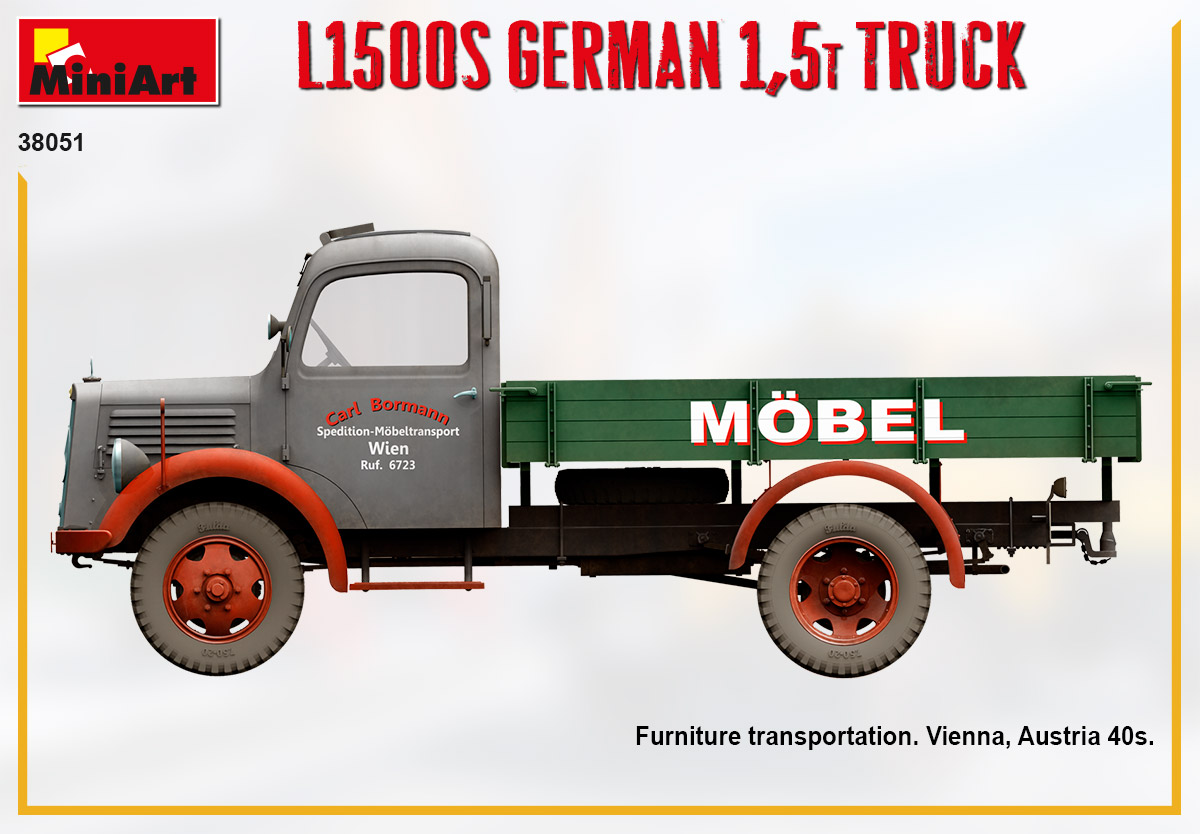 MiniArt 1:35 L1500S German 1,5t Truck MA38051 - Afbeelding 6