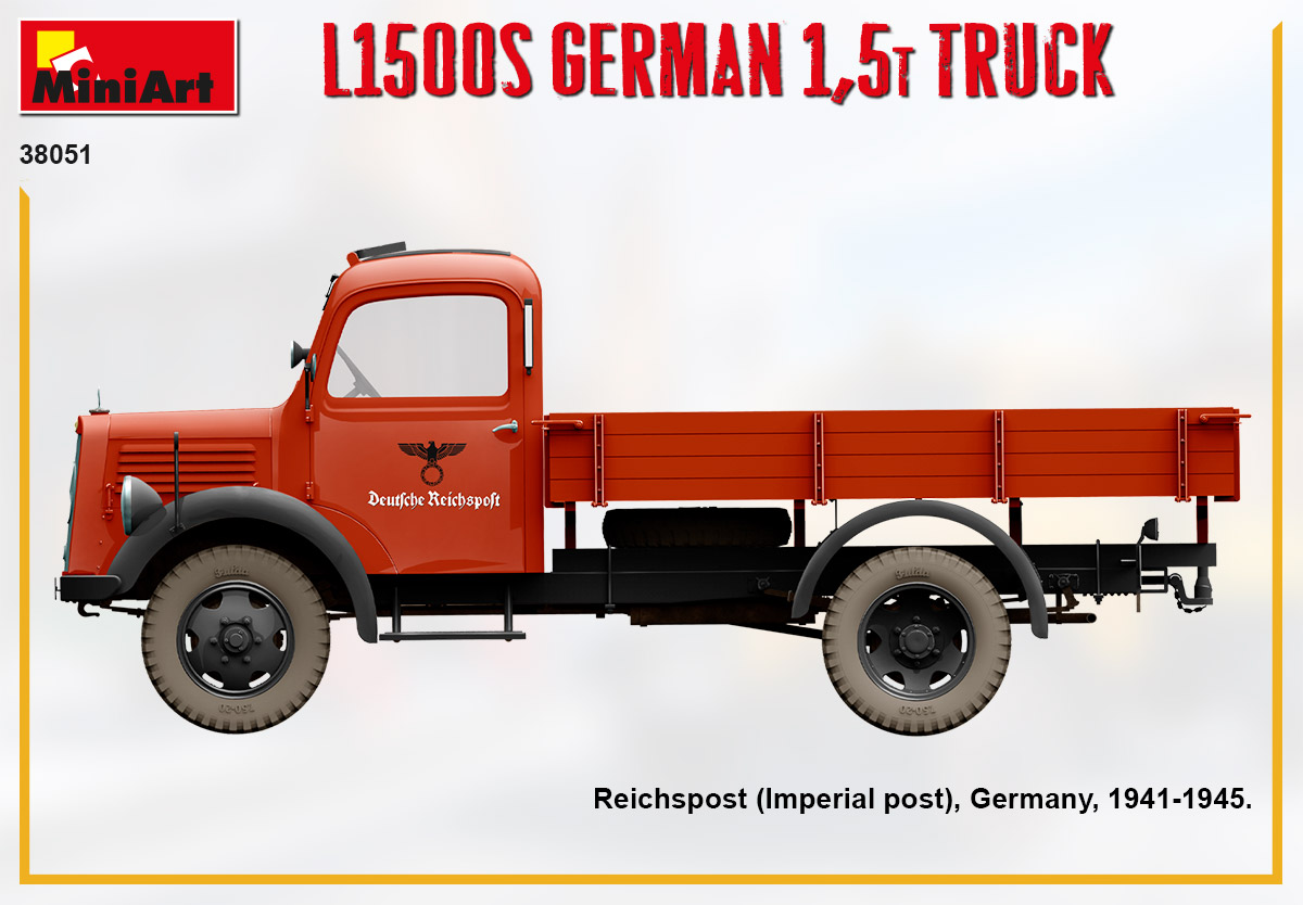 MiniArt 1:35 L1500S German 1,5t Truck MA38051 - Afbeelding 5