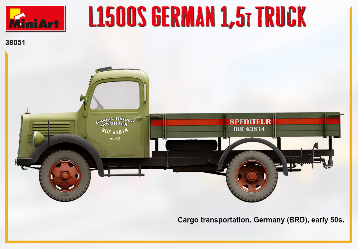 MiniArt 1:35 L1500S German 1,5t Truck MA38051 - Afbeelding 2