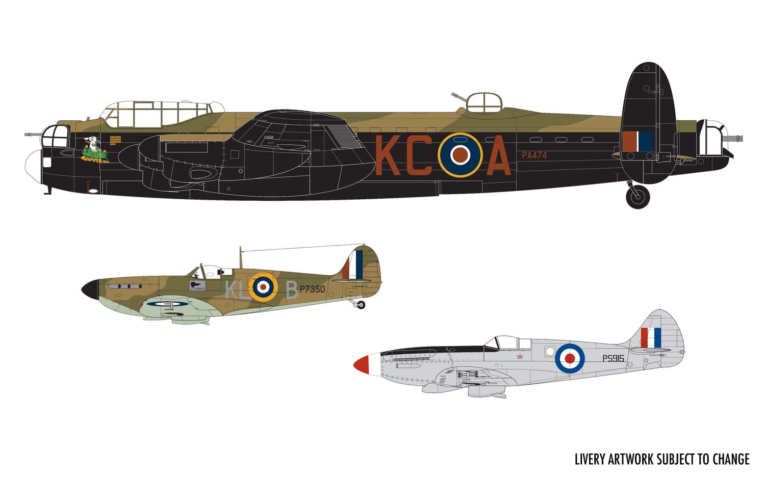 Airfix 1:72 Battle of Brittain Memorial Flight AF50182 - Afbeelding 2