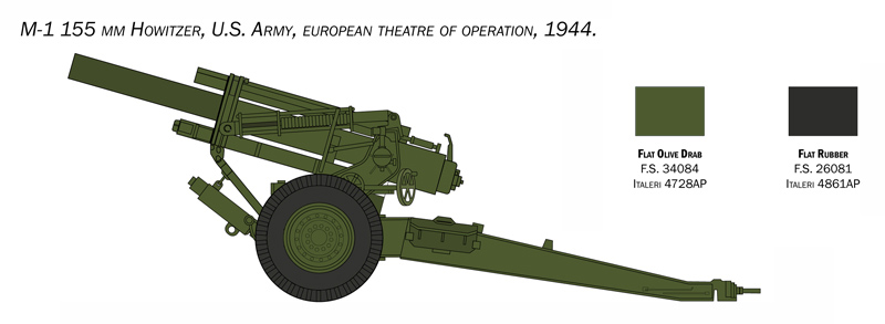 Italeri 1:35 M1 155mm Howitzer IT6581 - Afbeelding 5