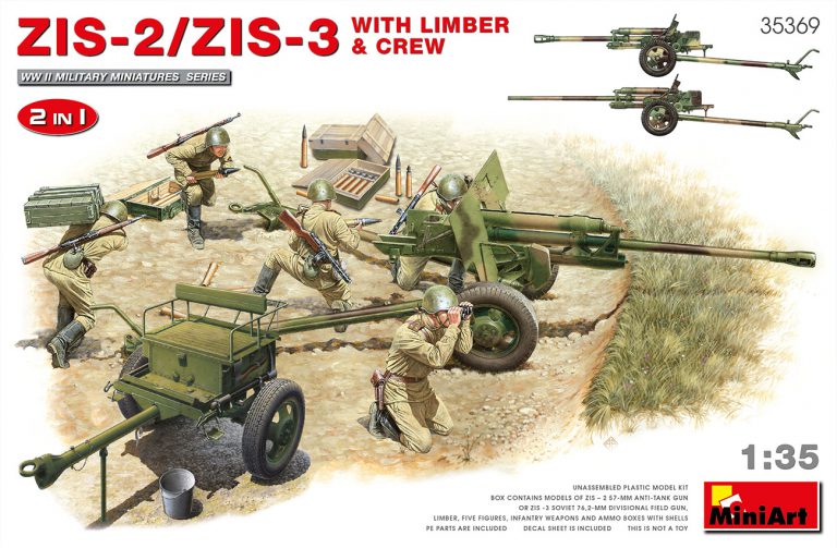 Miniart 1:35 2 in 1 ZIS-2/ZIS-3 whit Limber & Crew MA35369
