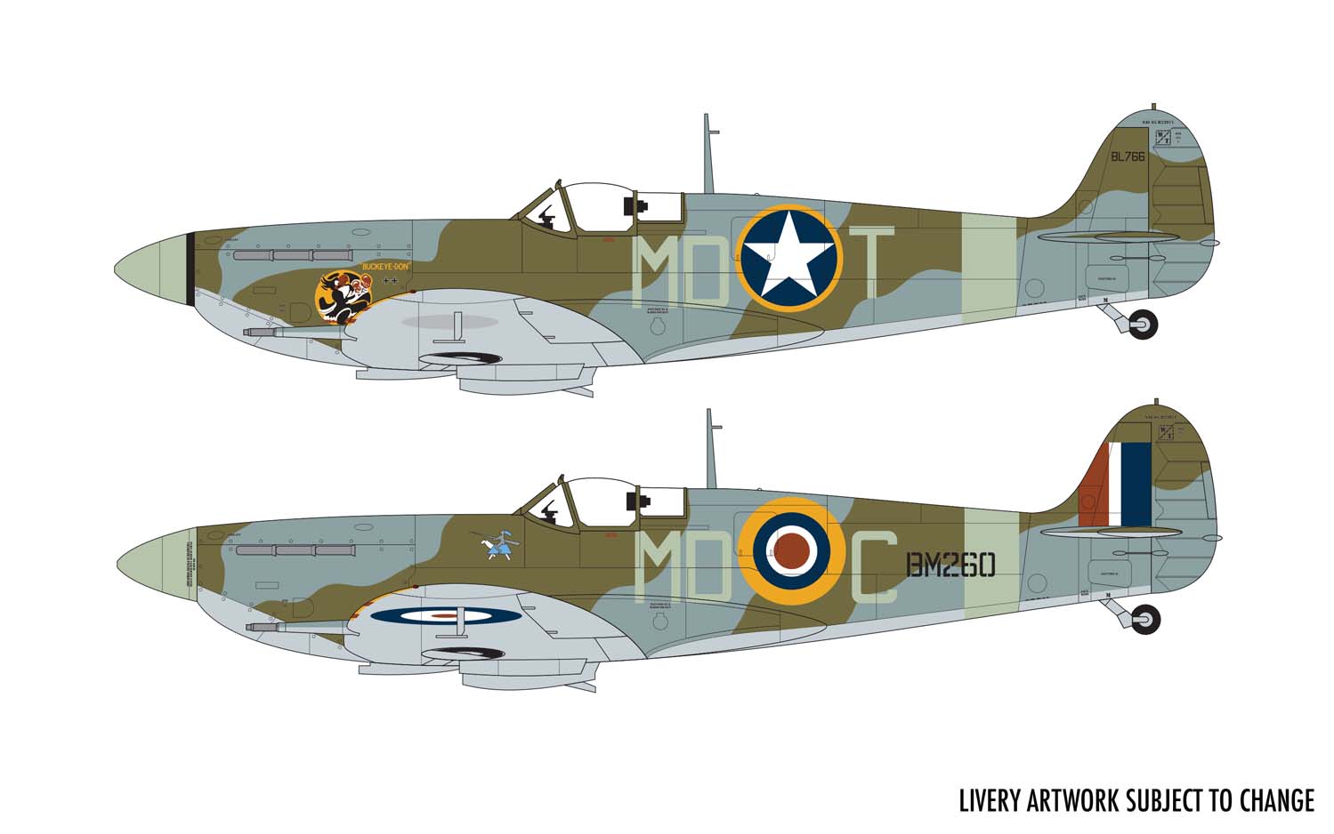 Airfix 1:48 Supermarine Spitfire Mk.Vb AF05125A - Afbeelding 2