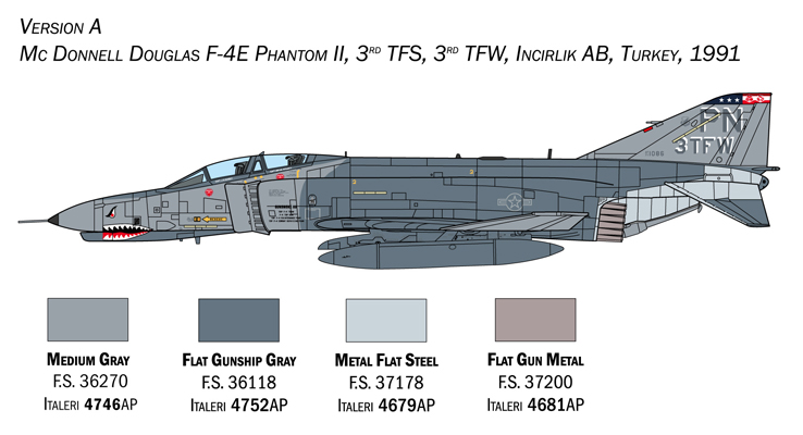 Italeri 1:72 F-4 E/F Phantom II IT1448 - Afbeelding 9
