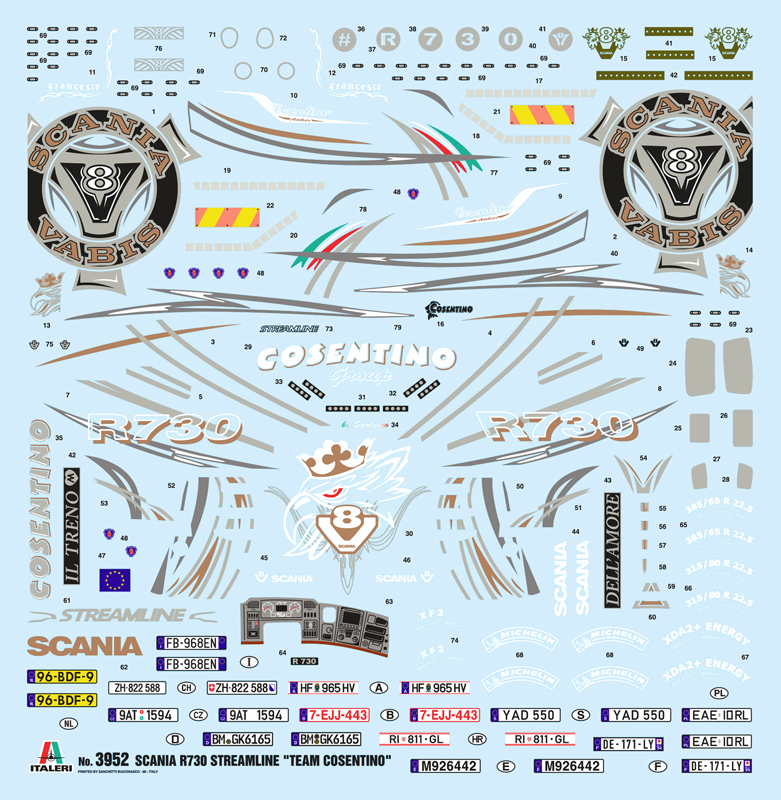 Italeri 1:24 Scania R730 Streamline IT3952 - Afbeelding 4