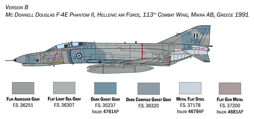 Italeri 1:72 F-4 E/F Phantom II IT1448 - Afbeelding 8