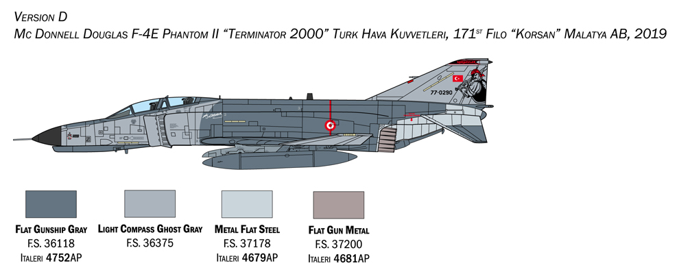 Italeri 1:72 F-4 E/F Phantom II IT1448 - Afbeelding 6