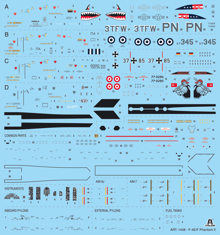 Italeri 1:72 F-4 E/F Phantom II IT1448 - Afbeelding 10