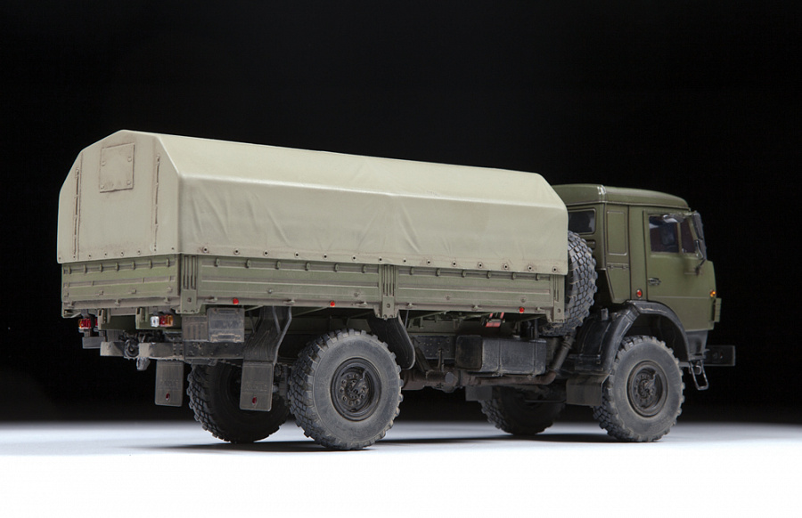 Zvezda 1:35 Russian 2-Axle Military Truck K-4350 ZV3692 - Afbeelding 2