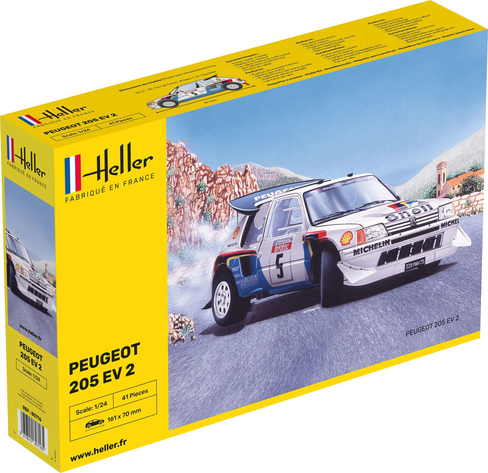 Heller 1:24 Peugeot 205 EV 2 H80716