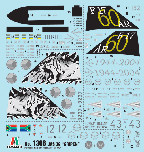Italeri 1:72 JAS 39 Gripen IT1306 - Afbeelding 5