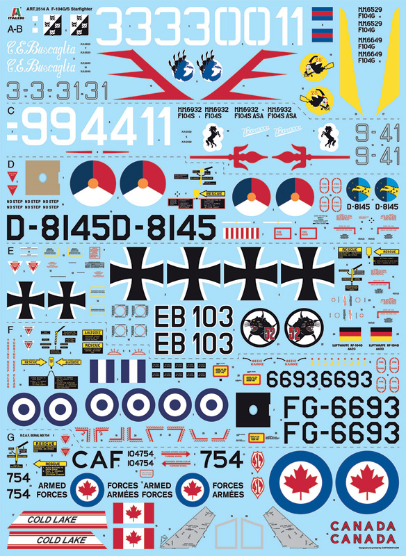 Italeri 1:32 F-104 Starfighter G/S Upgrade Edition RF Version IT2514 - Afbeelding 4