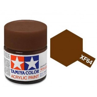 Tamiya Acrylic Paint XF-64 Flat Red Brown 23ml TAM81364