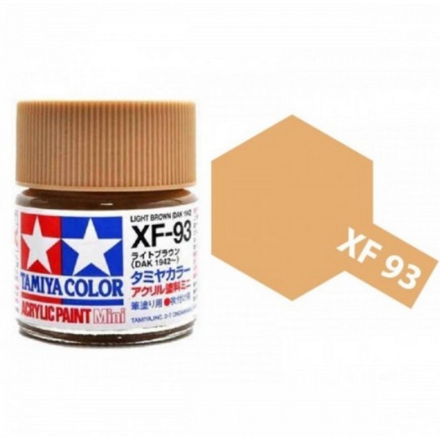 Tamiya Acrylic Paint Mini XF-93 Flat Light Brown (DAK 1942 ) 10ml TAM81793