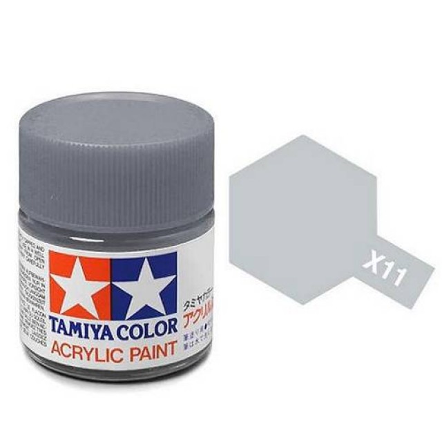 Tamiya Acrylic Paint X-11 Chrome Silver Gloss 23ml TAM81011