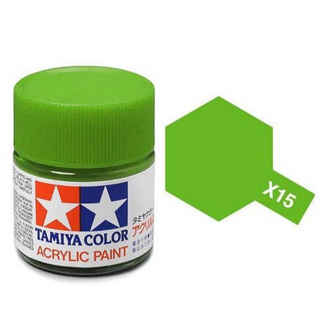 Tamiya Acrylic Paint X-15 Light Green Gloss 23ml TAM81015