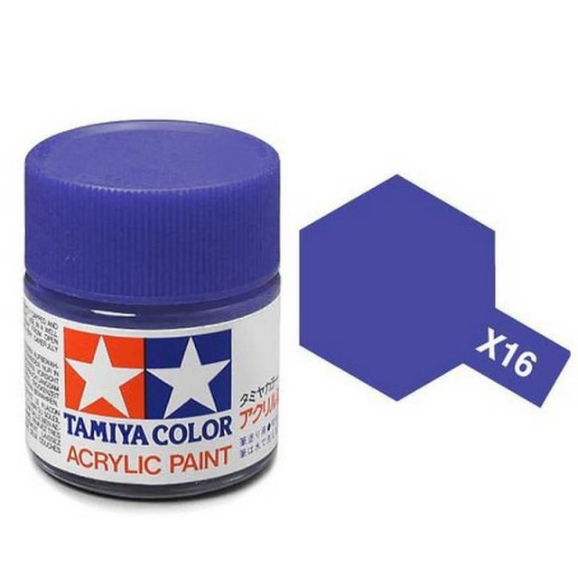 Tamiya Acrylic Paint X-16 Purple Gloss 23ml TAM81016