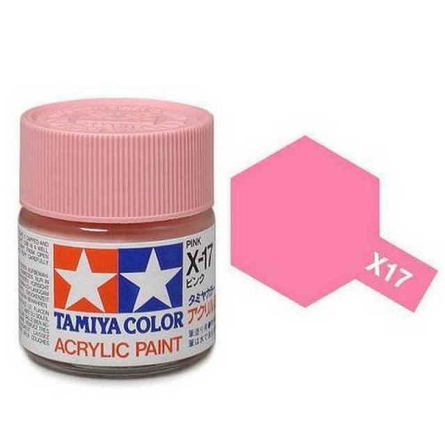 Tamiya Acrylic Paint X-17 Pink Gloss 23ml TAM81017