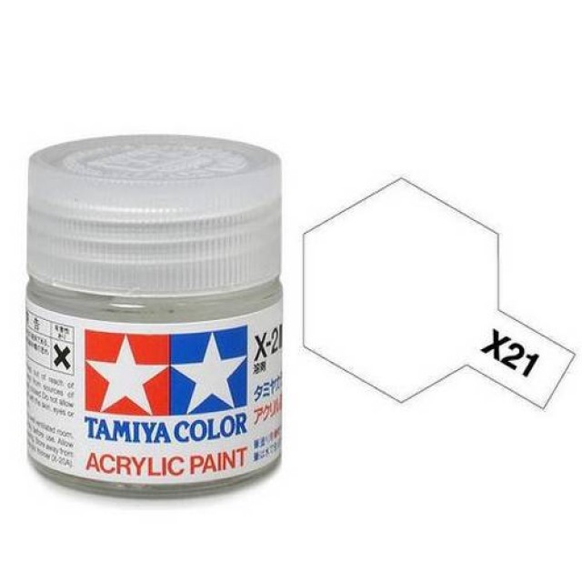 Tamiya Acrylic Paint X-21 Flat Base 23ml TAM81021