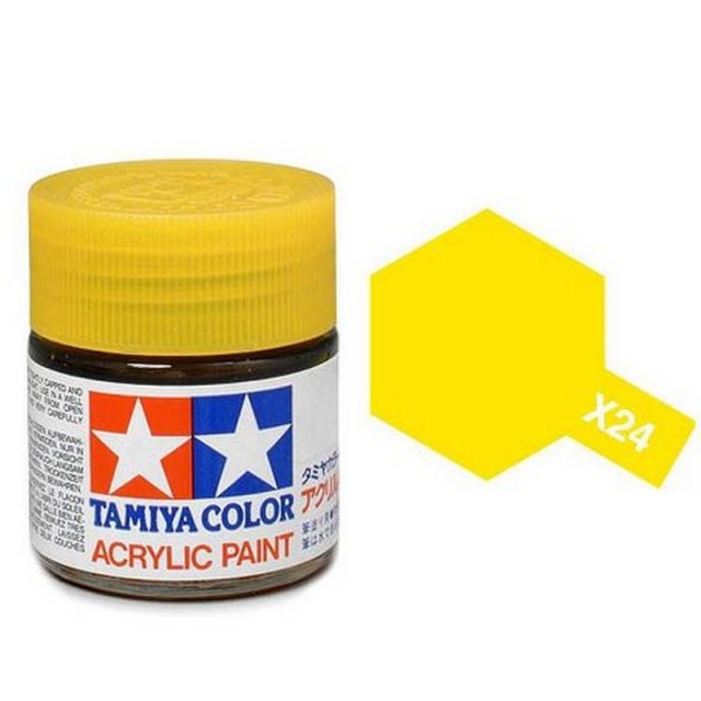 Tamiya Acrylic Paint X-24 Clear Yellow Gloss 23ml TAM81024