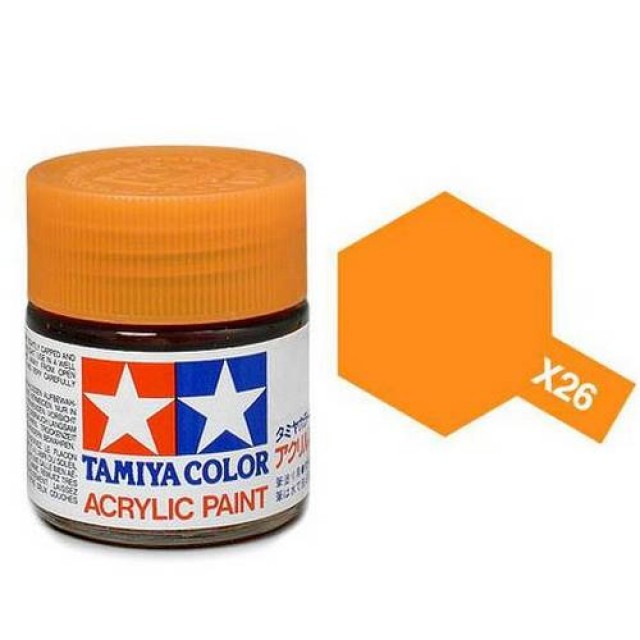 Tamiya Acrylic Paint X-26 Clear Orange Gloss 23ml TAM81026