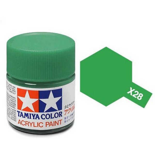 Tamiya Acrylic Paint X-28 Park Green Gloss 23ml TAM81028