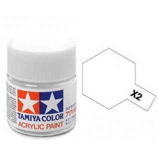 Tamiya Acylic Paint X-2 White Gloss 23ml TAM81002
