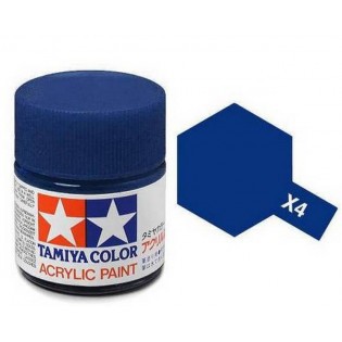 Tamiya Acrylic Paint X-4 Blue Gloss 23ml TAM81004