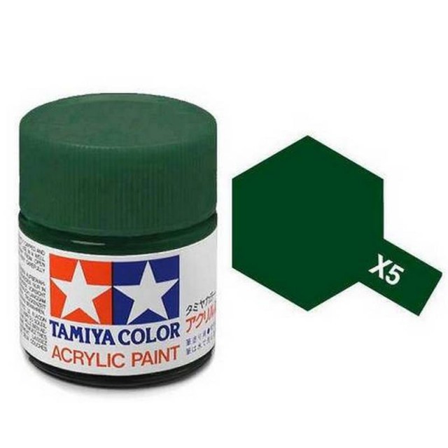 Tamiya Acrylic Paint X-5 Green Gloss 23ml TAM81005