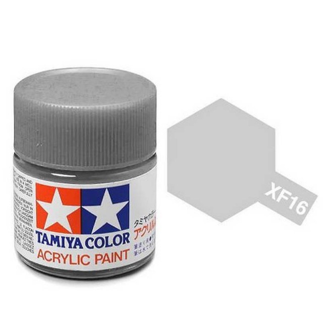 Tamiya Acrylic Paint XF-16 Flat Aluminium 23ml TAM81316