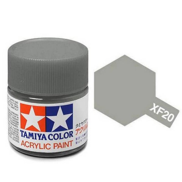 Tamiya Acrylic Paint XF-20 Flat Medium Grey 23ml TAM81320