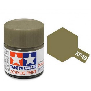 Tamiya Acrylic Paint XF-49 Flat Khaki 23ml TAM81349