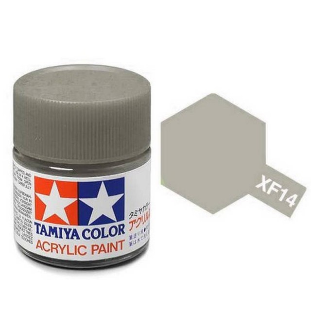 Tamiya Acrylic Paint Flat XF-14 J.A. Grey 23ml TAM81314