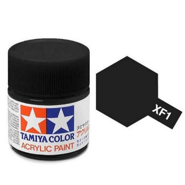 Tamiya Acrylic Paint XF-1 Flat Black 23ml TAM81301