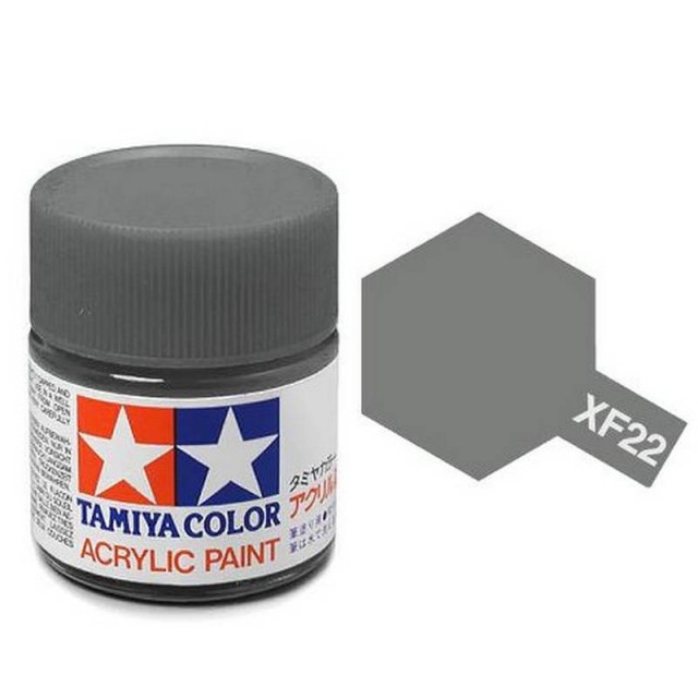 Tamiya Acrylic Paint XF-22 Flat RLM Grey 23ml TAM81322