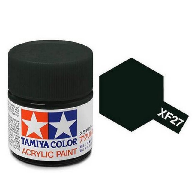 Tamiya Acrylic Paint XF-27 Flat Black Green 23ml TAM81327