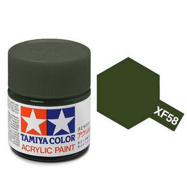 Tamiya Acrylic Paint XF-58 Flat Olive Green 23ml TAM81358