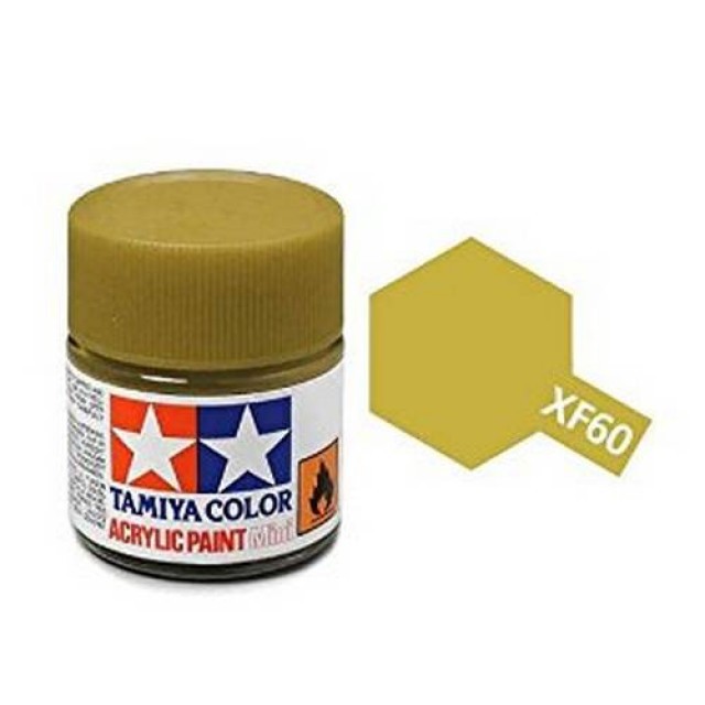 Tamiya Acrylic Paint XF-60 Flat Dark Yellow 23ml TAM81360