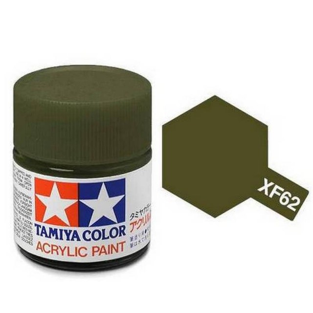Tamiya Acrylic Paint XF-62 Flat Olive Drab 23ml TAM81362