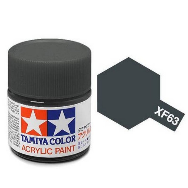 Tamiya Acrylic Paint XF-63 Flat German Grey 23ml TAM81363