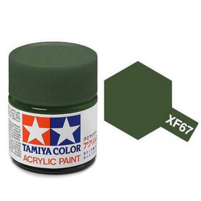 Tamiya Acrylic Paint XF-67 Flat NATO Green 23ml TAM81367