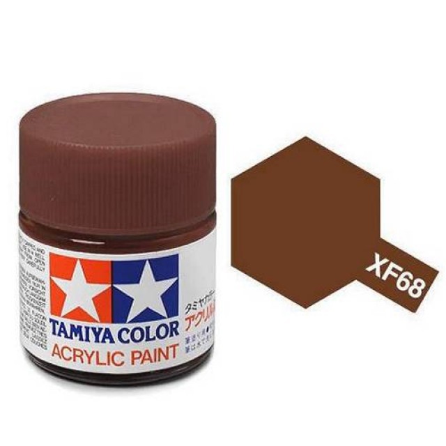Tamiya Acrylic Paint XF-68 Flat NATO Brown 23ml TAM81368