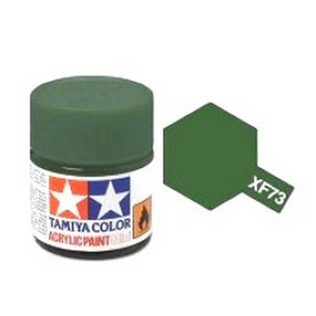 Tamiya Acrylic Paint Mini XF-73 Flat Dark Green ( JGSDF ) 10ml TAM81773