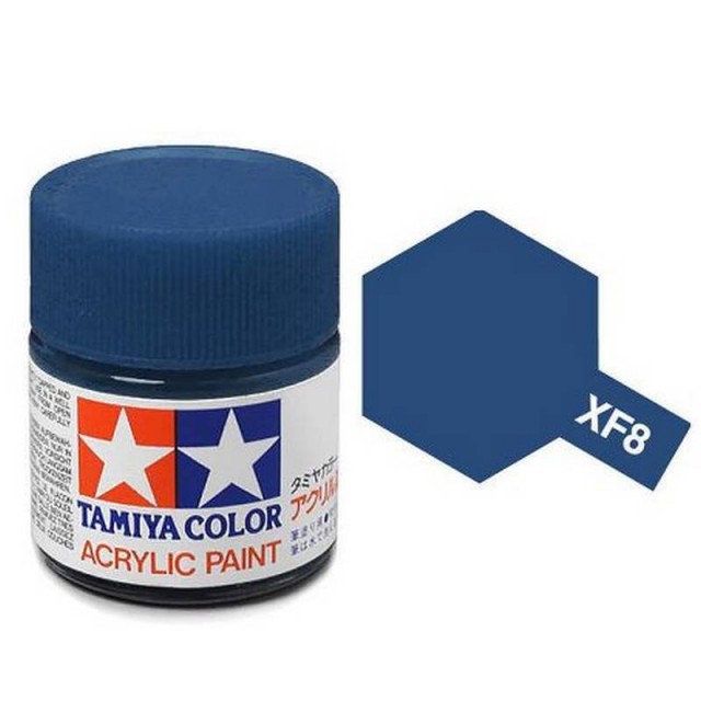 Tamiya Acrylic Paint XF-8 Flat Blue 23ml TAM81308